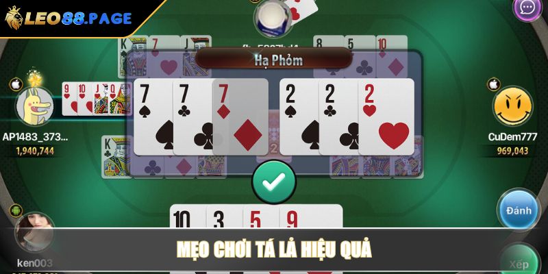 Mẹo chơi tá lả hiệu quả
