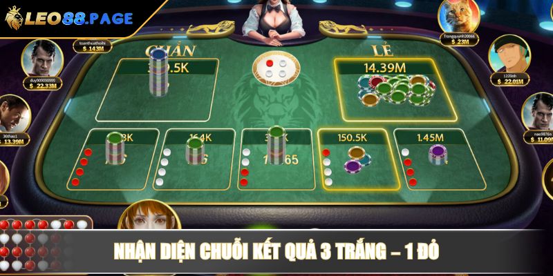 Nhận diện chuỗi kết quả 3 trắng – 1 đỏ